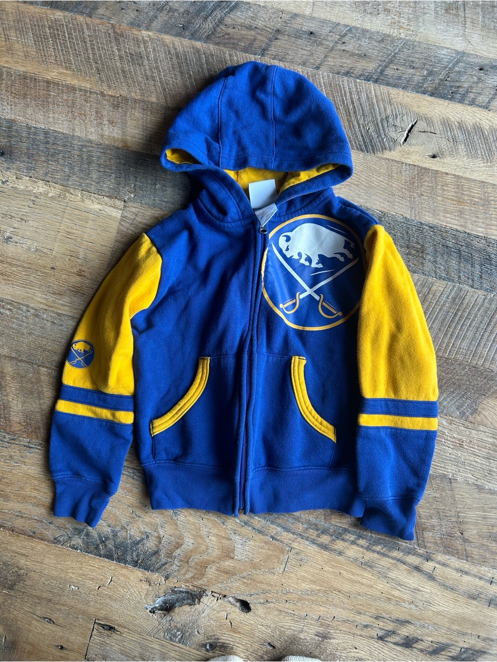 Buffalo Sabres Kids Blue & Yellow Full Zip Hoodie